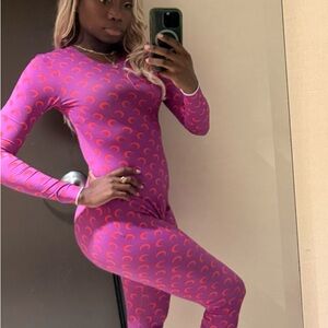 Marine Serre Pink and Orange Jumpsuit